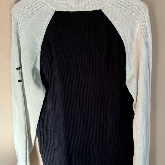 Men’s Nautica Jean Co 1/4 zip sweater Blue / White XXL - Picture 2 of 5